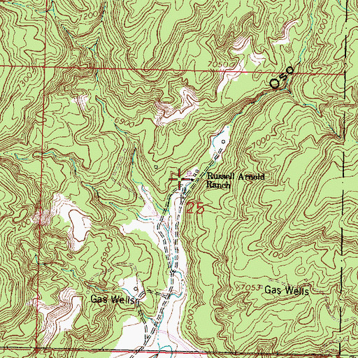 Topographic Map of Russell Arnold Ranch, NM