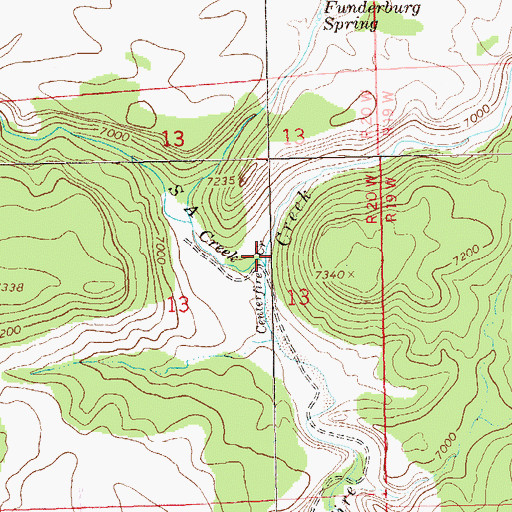 Topographic Map of S A Creek, NM