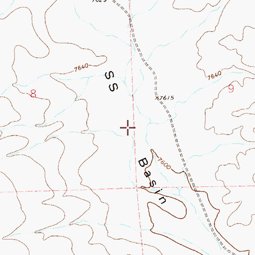 Topographic Map of S S Basin, NM