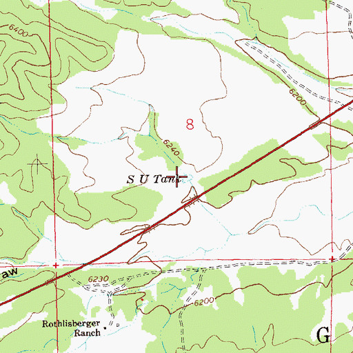 Topographic Map of S U Tank, NM