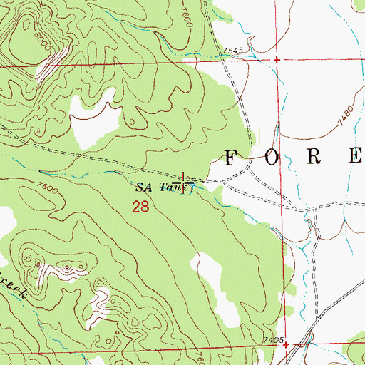 Topographic Map of SA Tank, NM