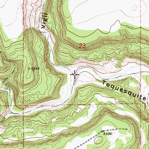 Topographic Map of Sabino Creek, NM