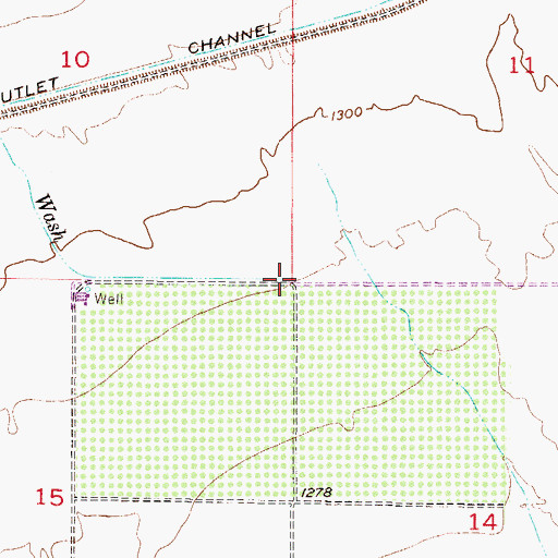 Topographic Map of Padelford Wash, AZ