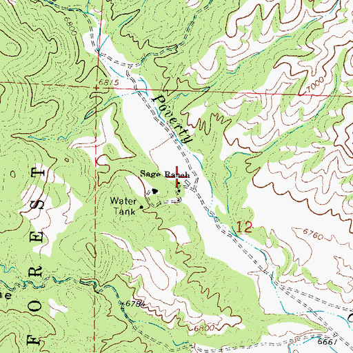 Topographic Map of Sage Ranch, NM