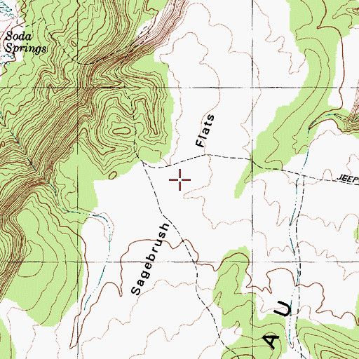 Topographic Map of Sagebrush Flats, NM