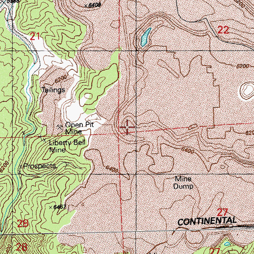 Topographic Map of Saint Louis Mine (historical), NM