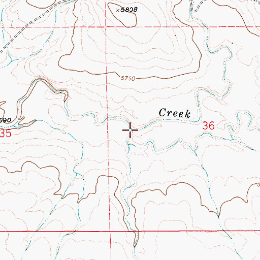 Topographic Map of Salado Creek, NM