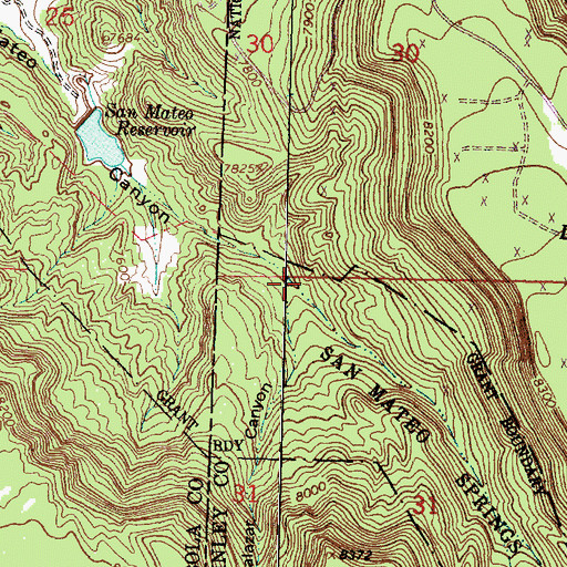 Topographic Map of Salazar Canyon, NM
