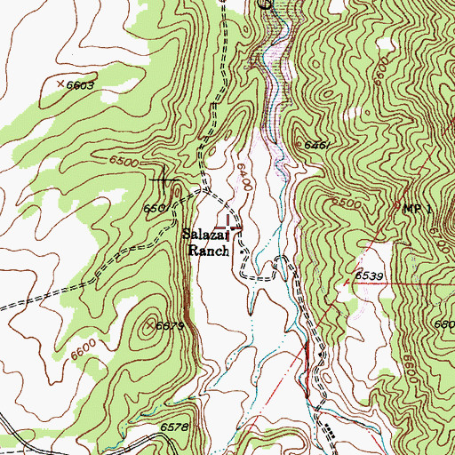 Topographic Map of Salazar Ranch, NM