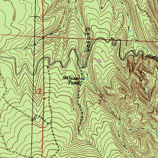 Topographic Map of Salazar Tank, NM