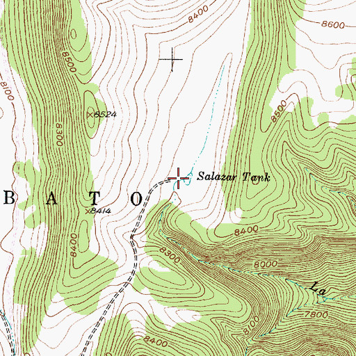 Topographic Map of Salazar Tank, NM