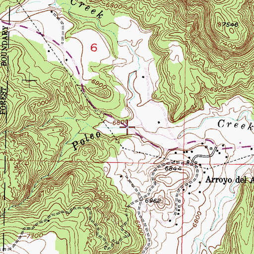 Topographic Map of Salitral Creek, NM