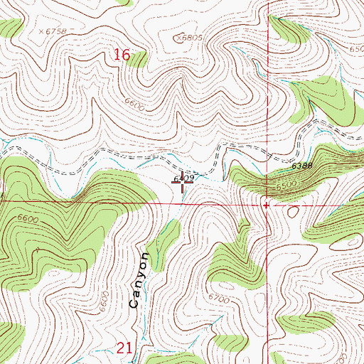 Topographic Map of Salt Box Canyon, NM
