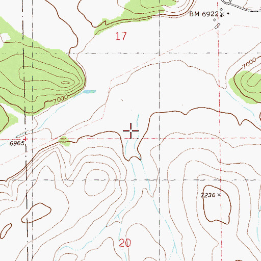 Topographic Map of Salvation Canyon, NM