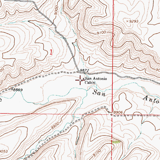 Topographic Map of San Antonio Cabin, NM