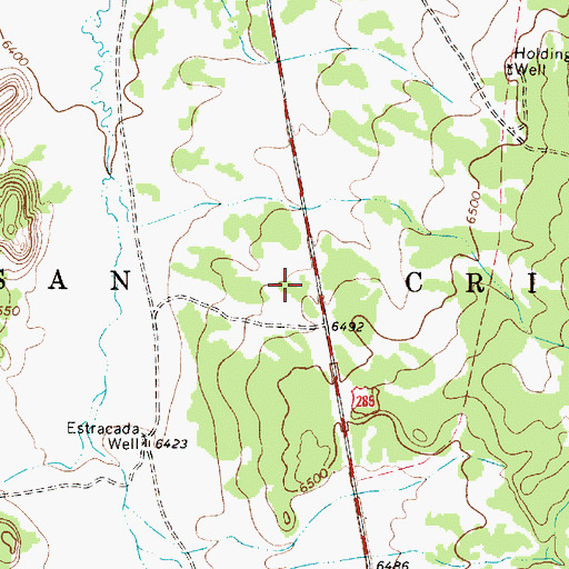 Topographic Map of San Cristoval, NM