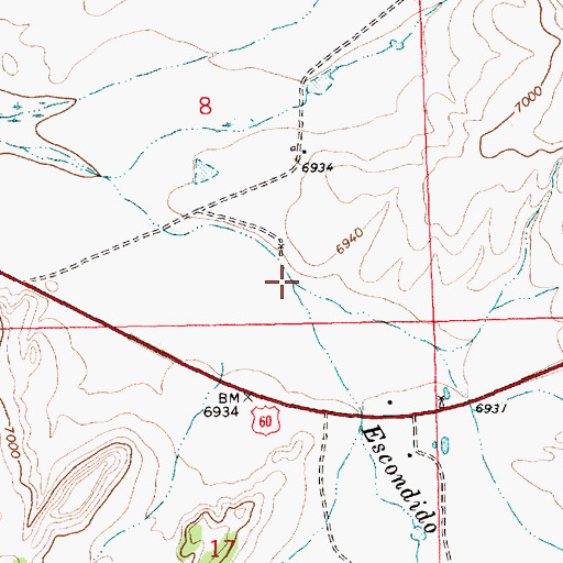 Topographic Map of San Ignacio Creek, NM