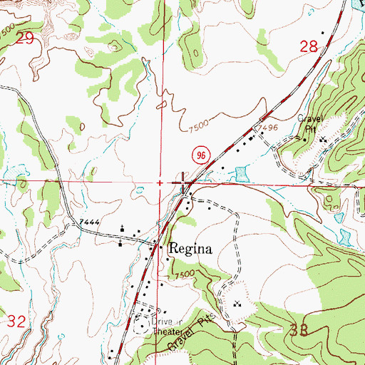Topographic Map of San Jose Creek, NM