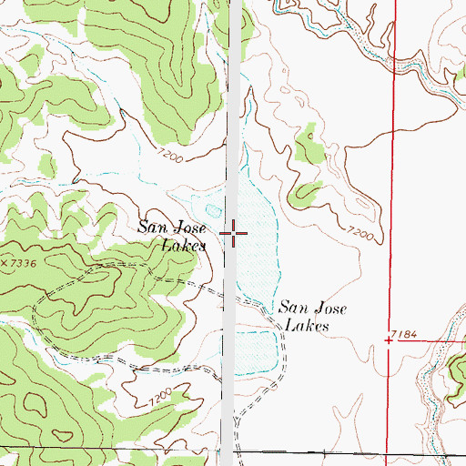 Topographic Map of San Jose Lakes, NM