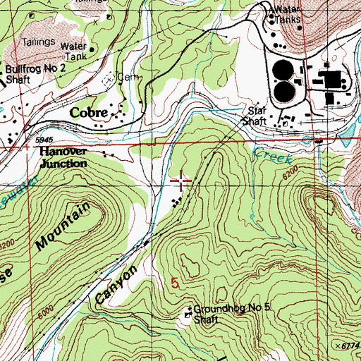 Topographic Map of San Jose Mine, NM