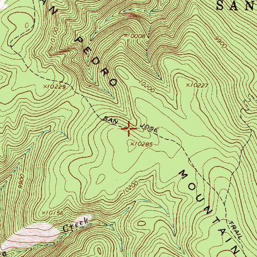 Topographic Map of San Jose Trail, NM