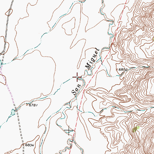 Topographic Map of San Lucas Canyon, NM