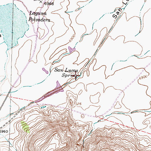 Topographic Map of San Lucas Spring, NM