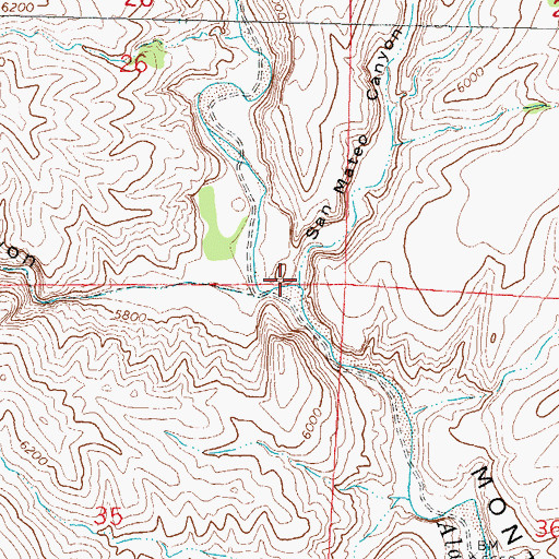 Topographic Map of San Mateo Canyon, NM
