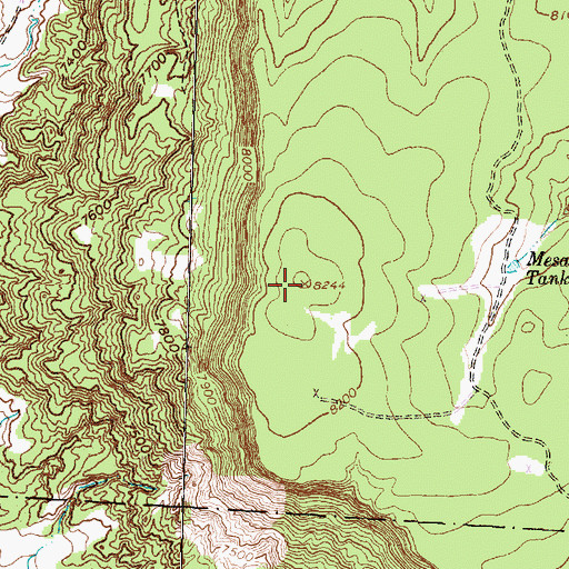 Topographic Map of San Mateo Mesa, NM