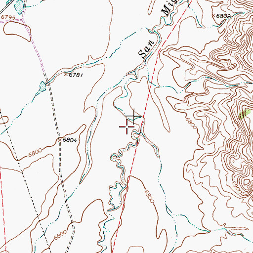 Topographic Map of San Miguel Canyon, NM