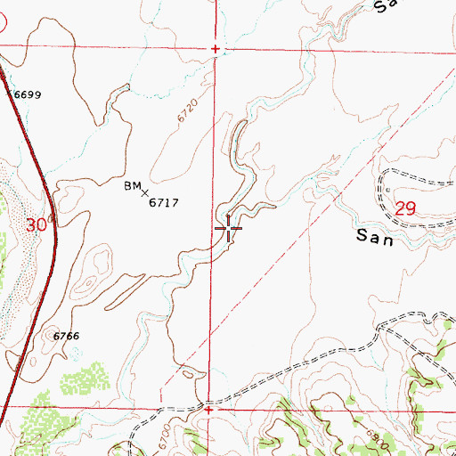 Topographic Map of San Miguel Canyon, NM