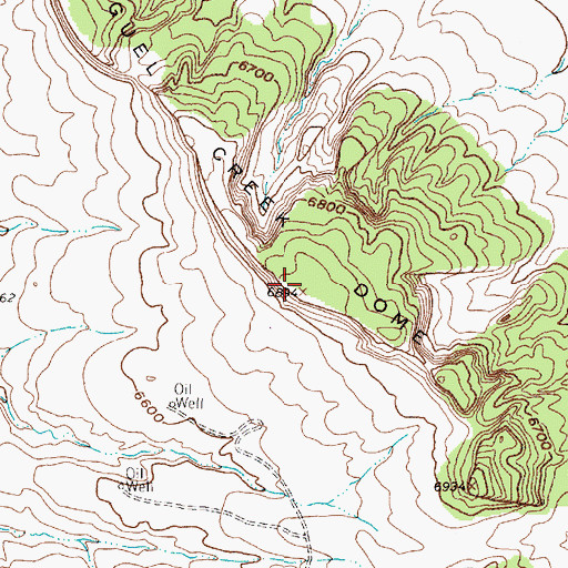 Topographic Map of San Miguel Creek Dome, NM