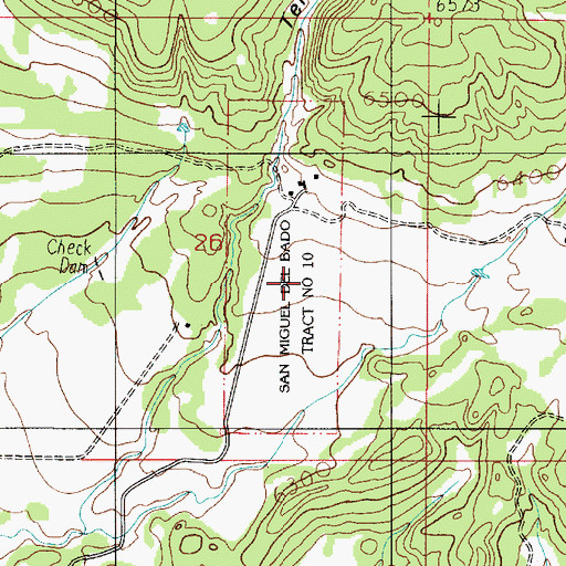 Topographic Map of San Miguel Del Bado Tract Number 10, NM