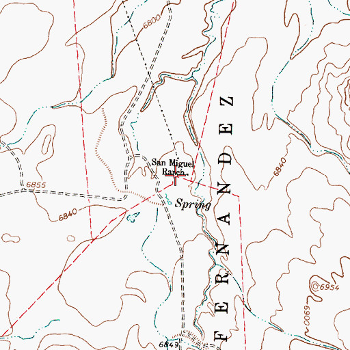 Topographic Map of San Miguel Ranch, NM