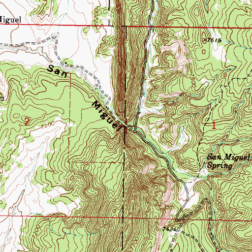 Topographic Map of San Miguelito Canyon, NM