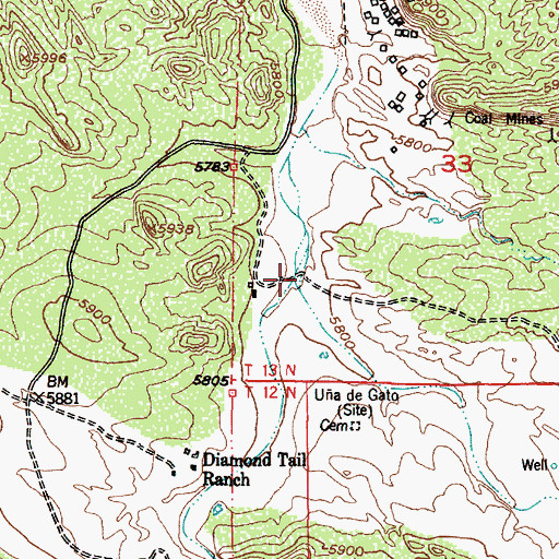 Topographic Map of San Pedro Creek, NM
