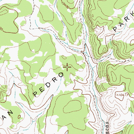 Topographic Map of San Pedro Parks, NM