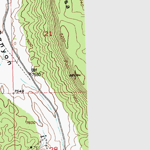 Topographic Map of San Rafael Mesa, NM