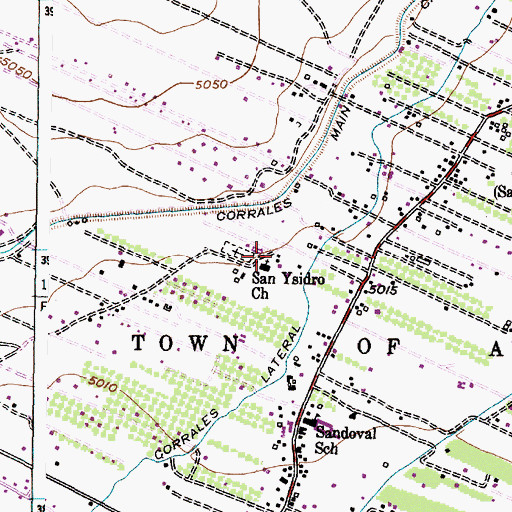 Topographic Map of Old San Ysidro Church, NM