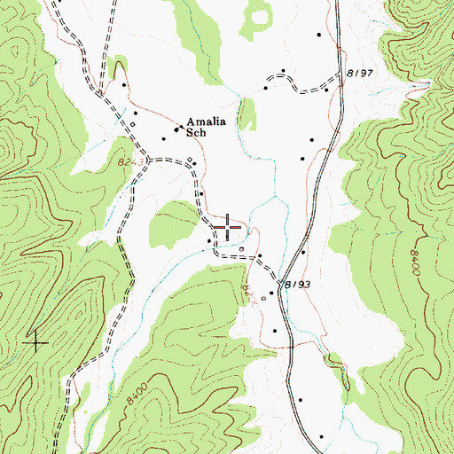 Topographic Map of Sanchez Canyon, NM