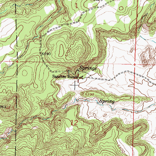 Topographic Map of Sanchez Ranch, NM