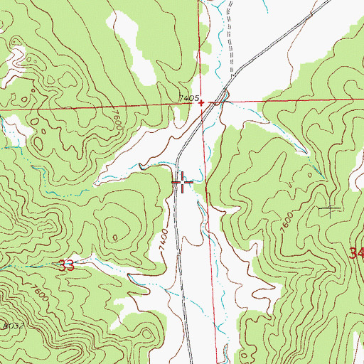 Topographic Map of Sand Creek, NM