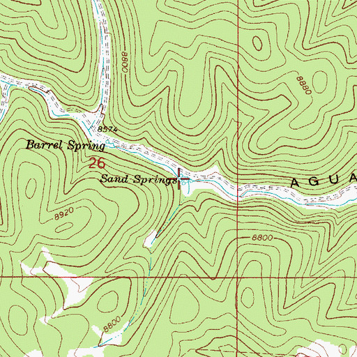Topographic Map of Sand Springs, NM