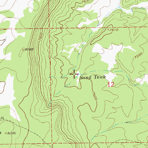 Topographic Map of Sand Tank, NM