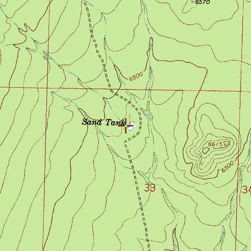 Topographic Map of Sand Tank, NM