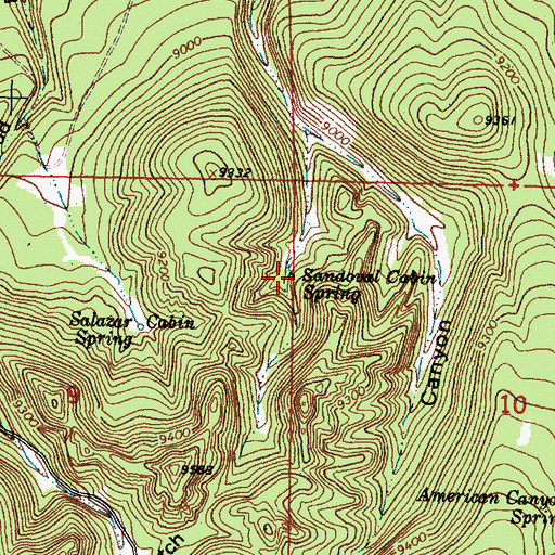 Topographic Map of Sandoval Spring, NM
