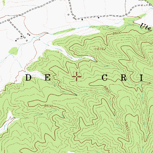 Topographic Map of Sangre de Cristo Grant, NM