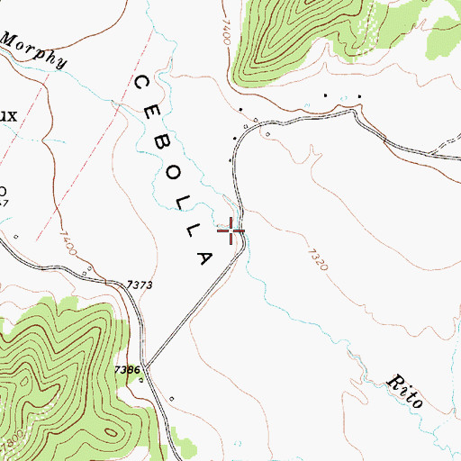 Topographic Map of Santiago Creek, NM