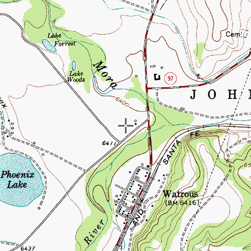 Topographic Map of Sapello River, NM