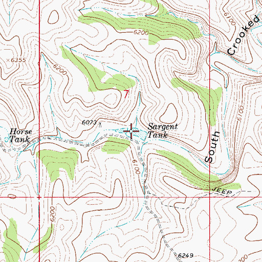 Topographic Map of Sargent Tank, NM